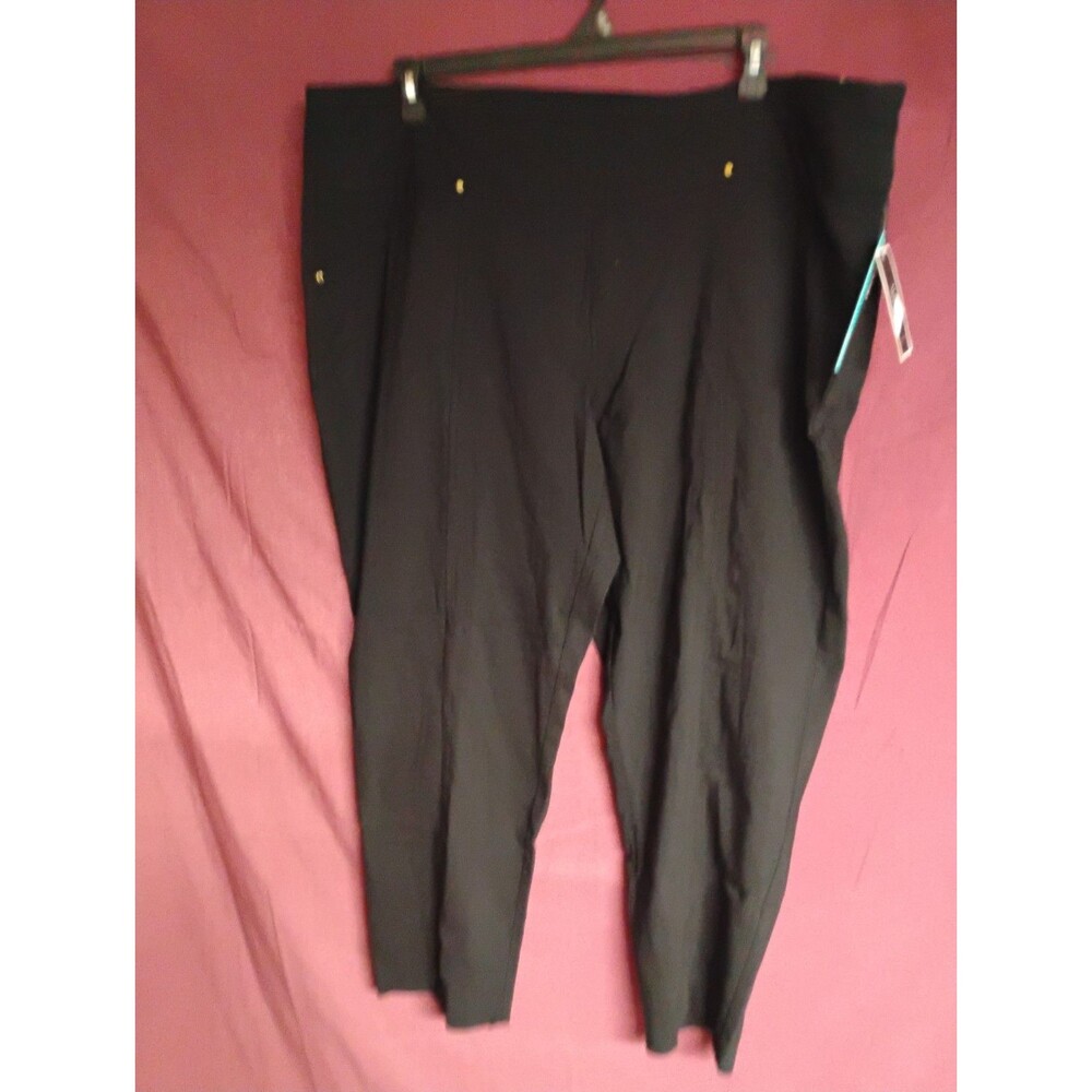 Alfani Skinny Leg Deep Black Tummy Control Control Size 24W